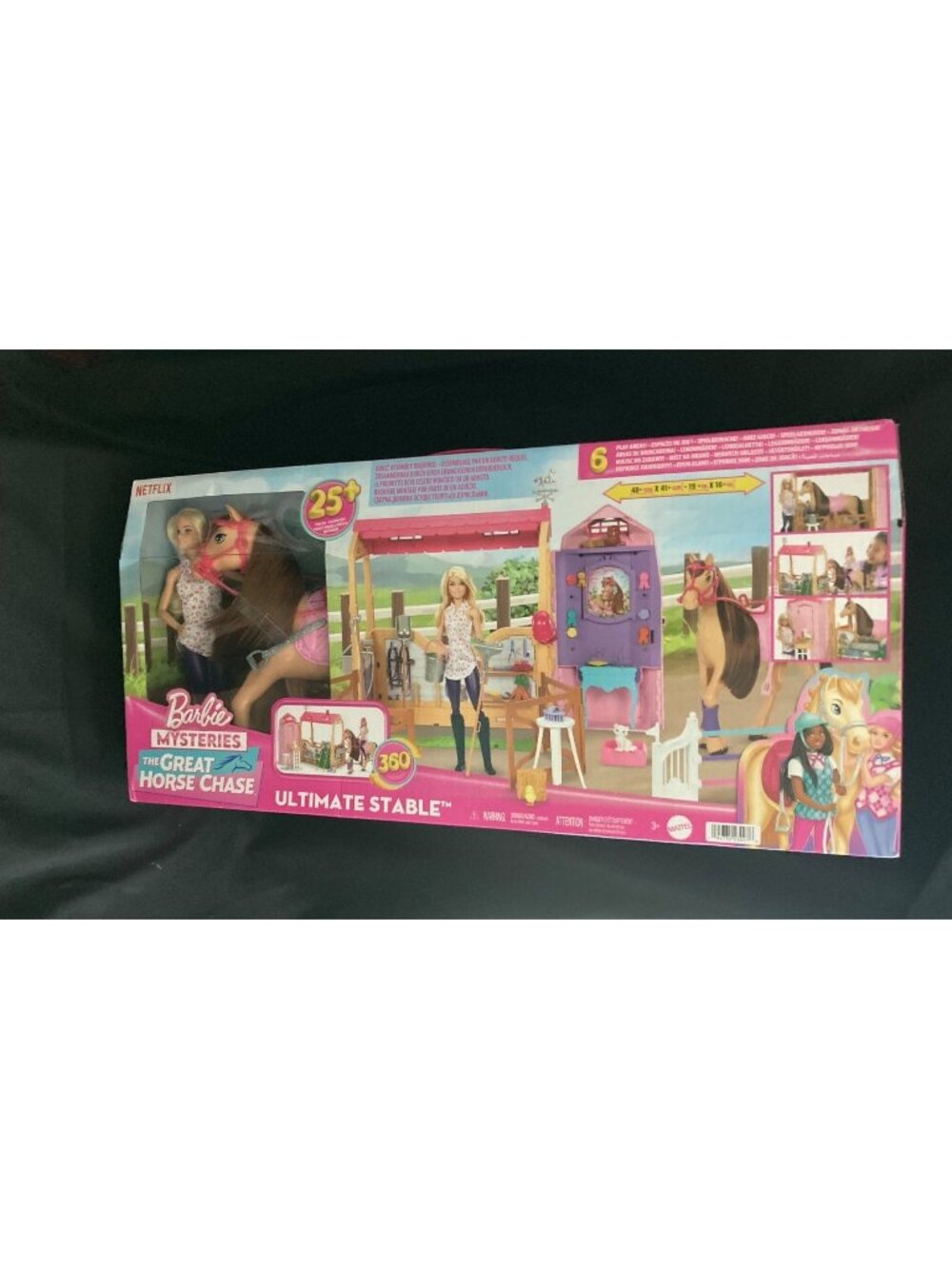 Barbie Mysteries The Great Horse Chase Ultimate Stable Playset With 25 +pc
